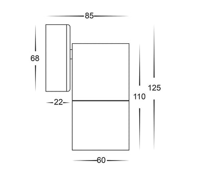 3A Fixed Down Wall Light White