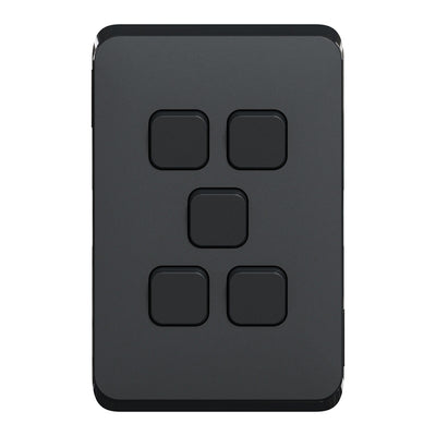 CLIPSAL Iconic Switch Series Black - Skin Only